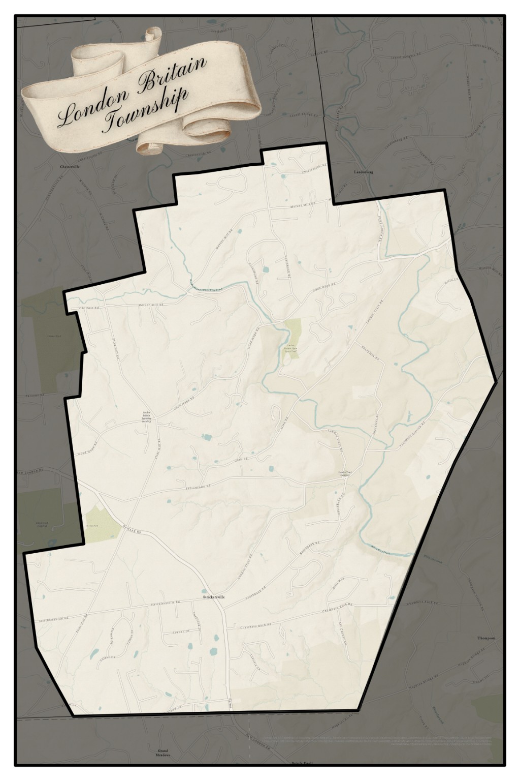 London Britain Township map