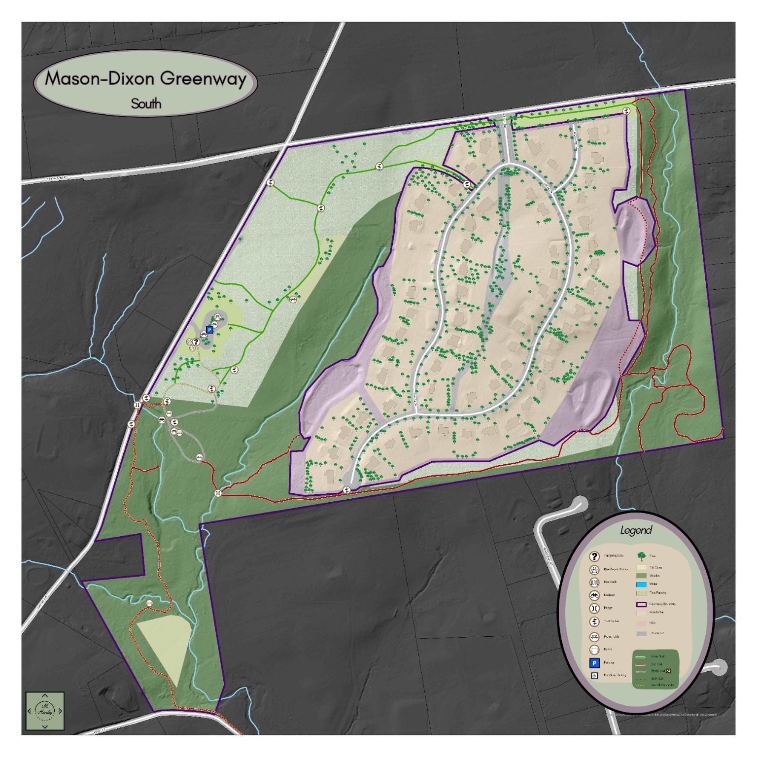 Mason-Dixon Greenway dark map