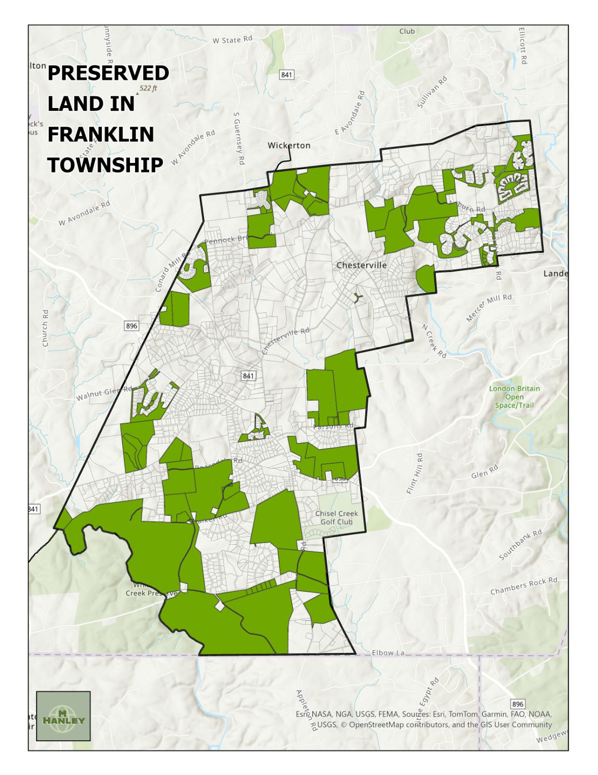 Preserved land in Franklin Township